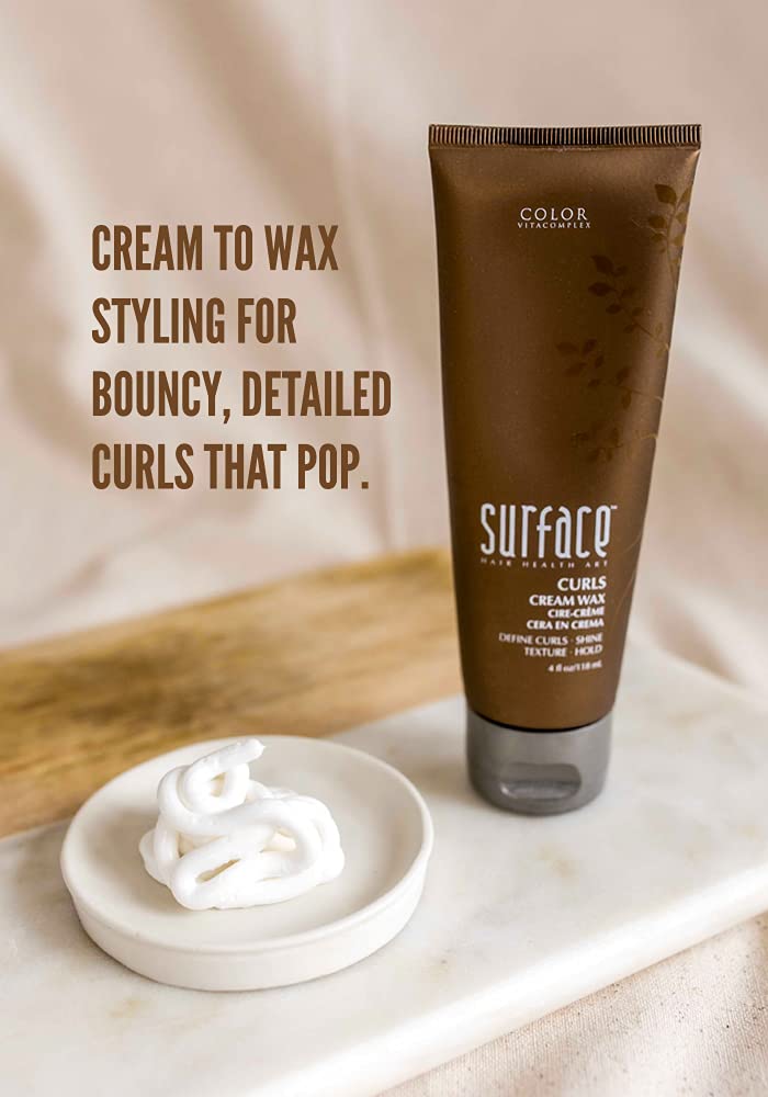 Surface Hair - Curls Cream Wax, Define And Add Shine And Texture To Curly Hair, With Cocoa And Shea Butter, 4 Fl. Oz. - Image 3
